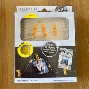 Mellannco LED Yellow Light String & Clips NIB